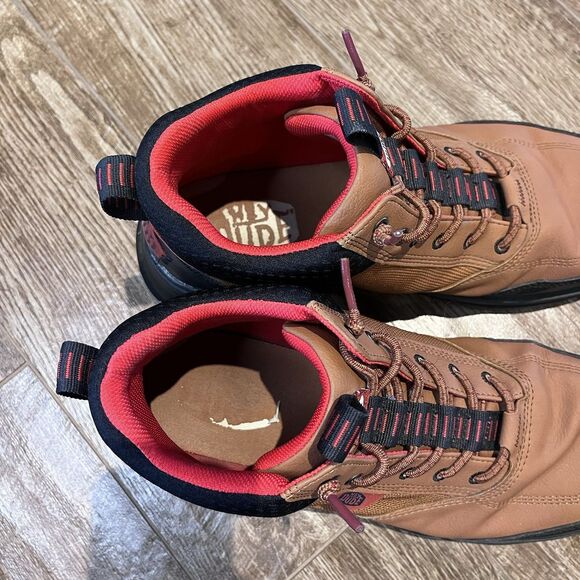 Hey Dude Tahoe Nylon Sneaker Boots Men’s 12 Tan Burgundy Hiking Shoes High Top main image 4